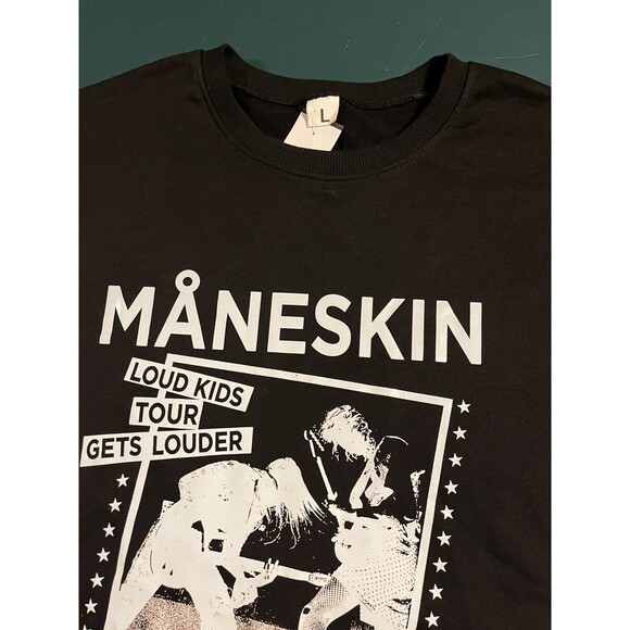 Maneskin Loud Kids Tour Gets Louder Pullover Sweatshirt LARGE Band Music Italy - Picture 3 of 6